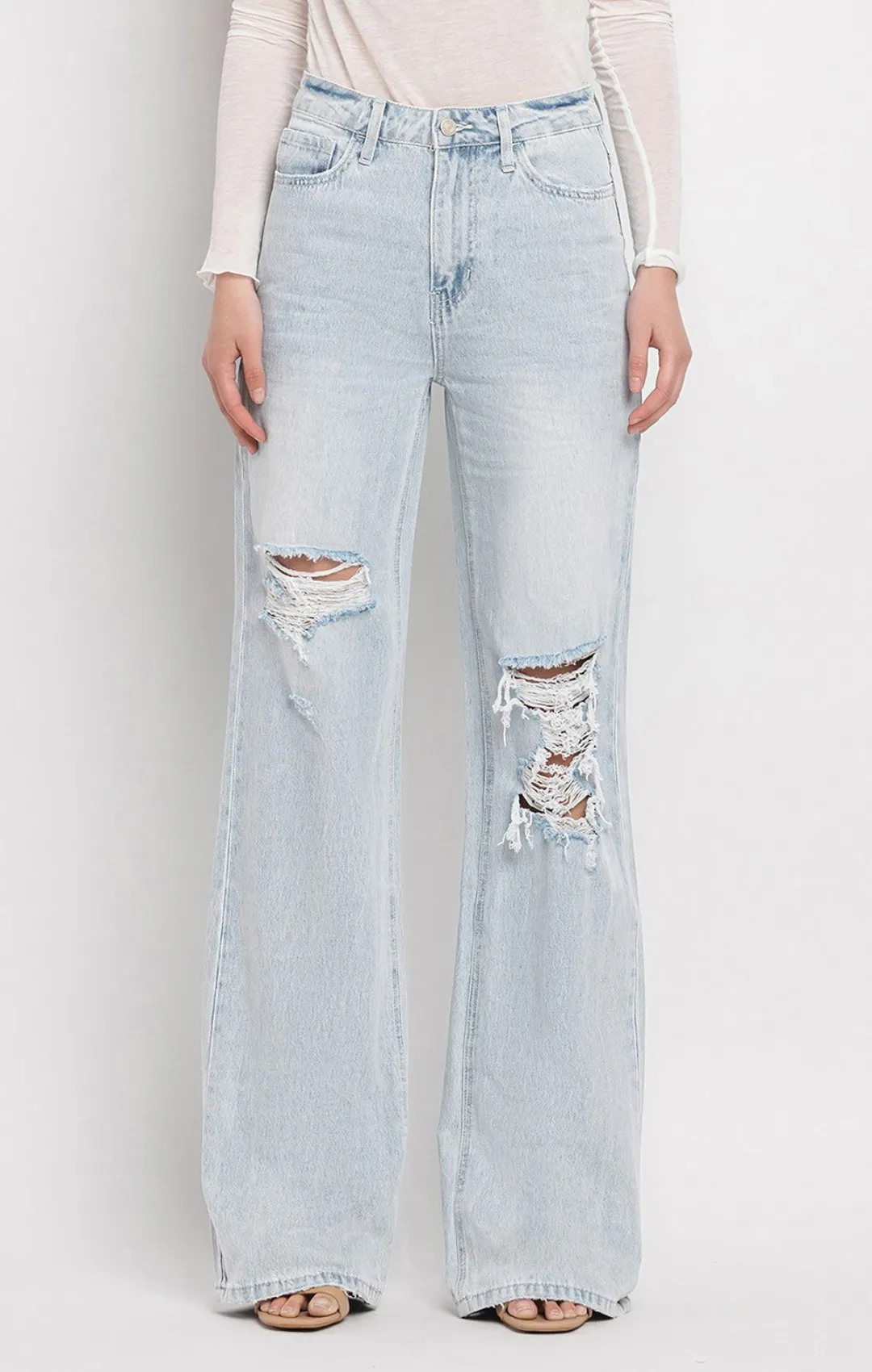 90s High Rise Flare Jean by Vervet