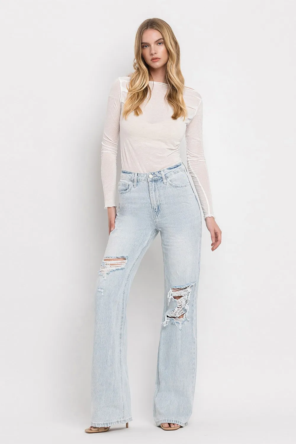 90s High Rise Flare Jean by Vervet