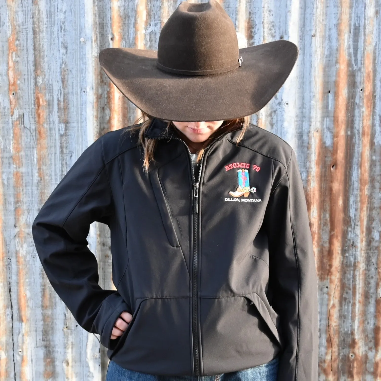 Atomic 79 Gear Back Block Soft Shell Jacket in Black