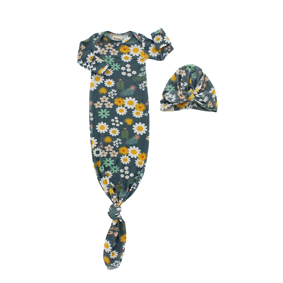 Bamboo Gown & Hat Newborn Baby Set