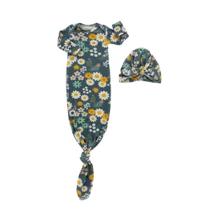 Bamboo Gown & Hat Newborn Baby Set