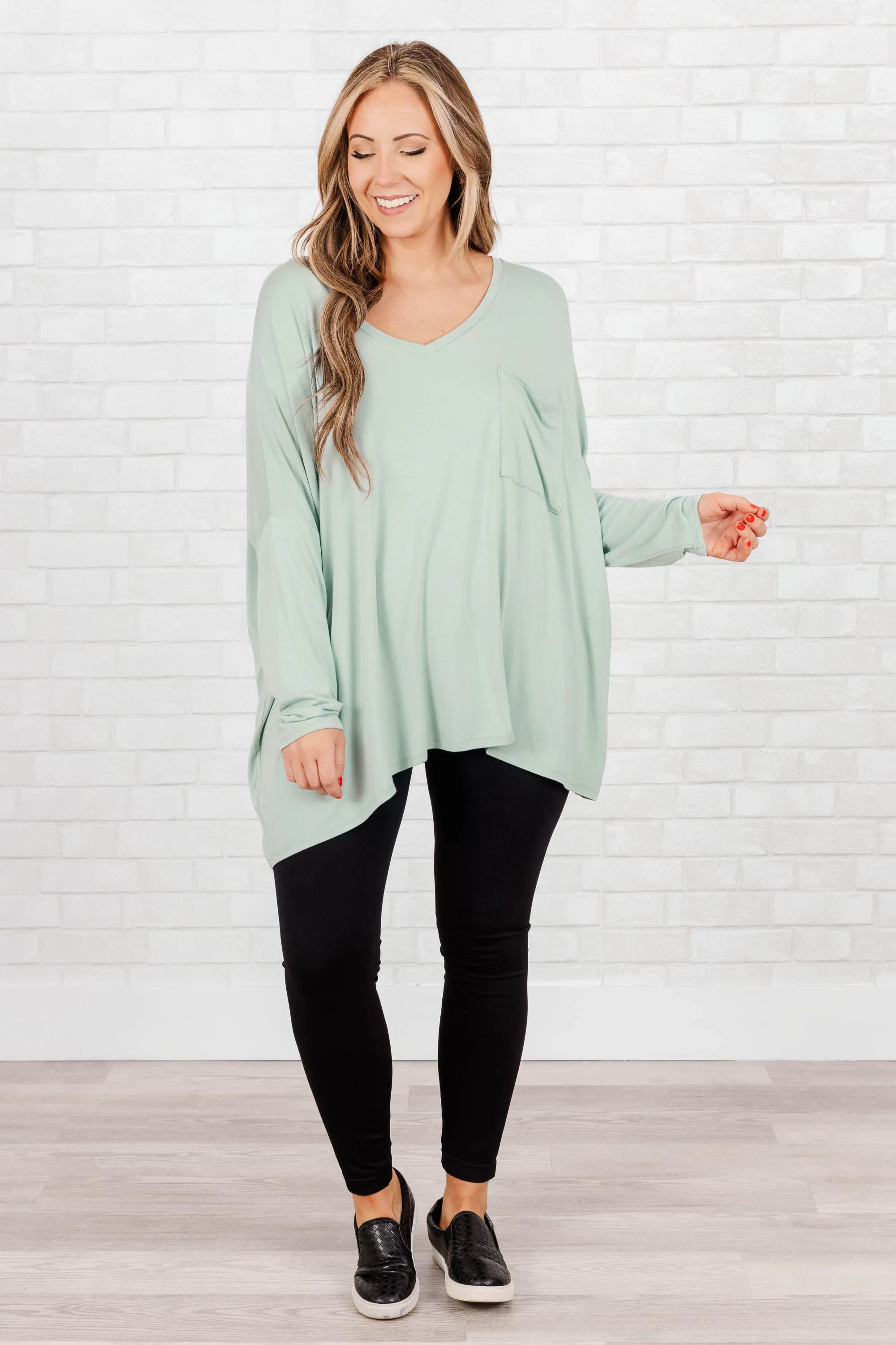 Call Me Today Top, Light Green