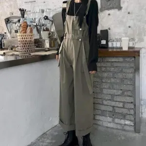 Cargo Dugarees With Waistbelt