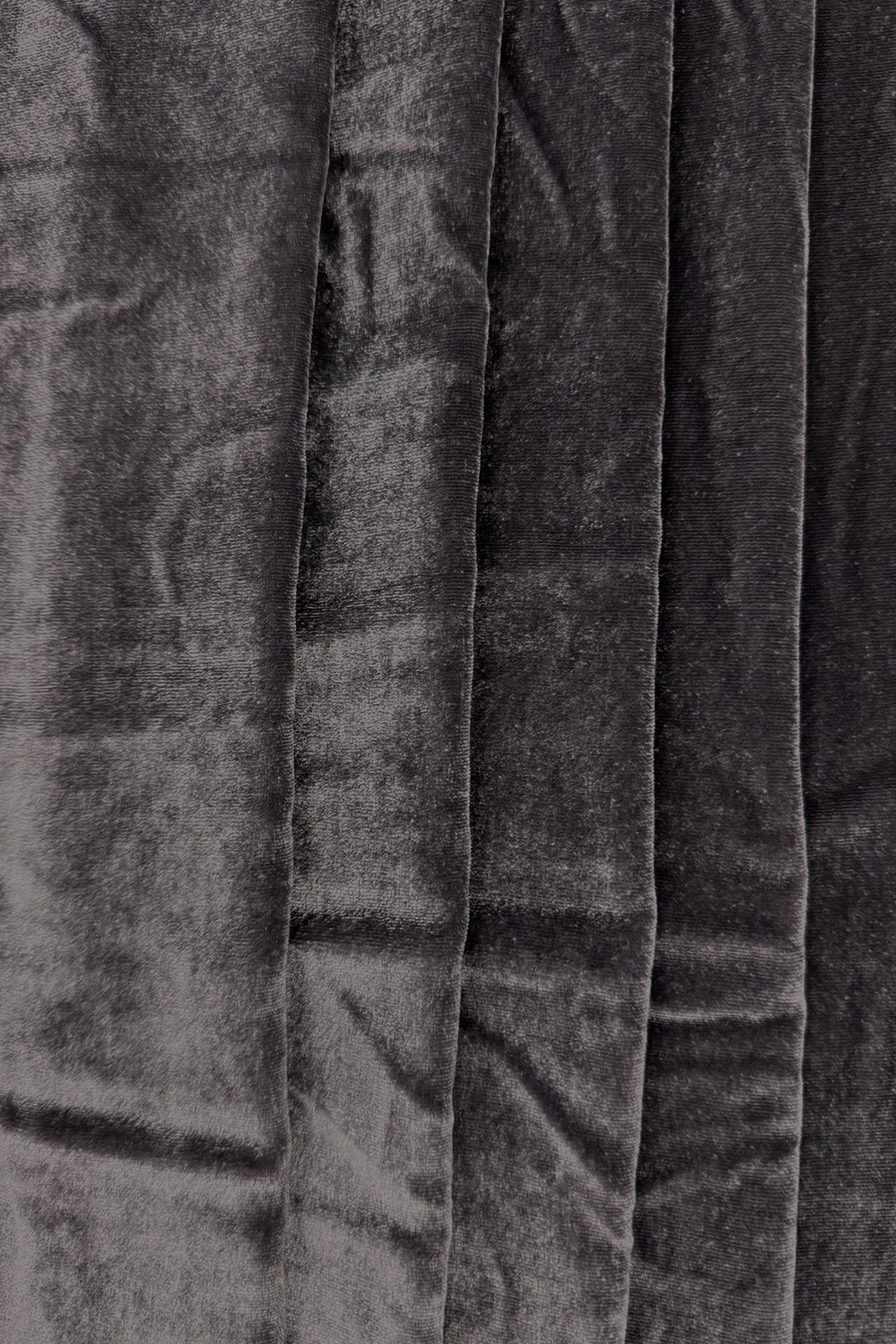 Charcoal Silk Rayon Velvet Fabric