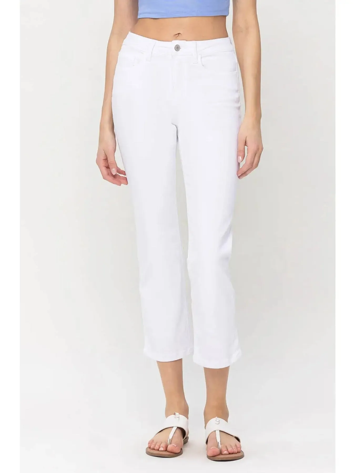 High Rise Crop Straight Jean