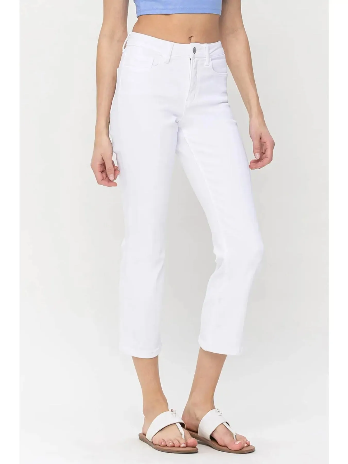 High Rise Crop Straight Jean