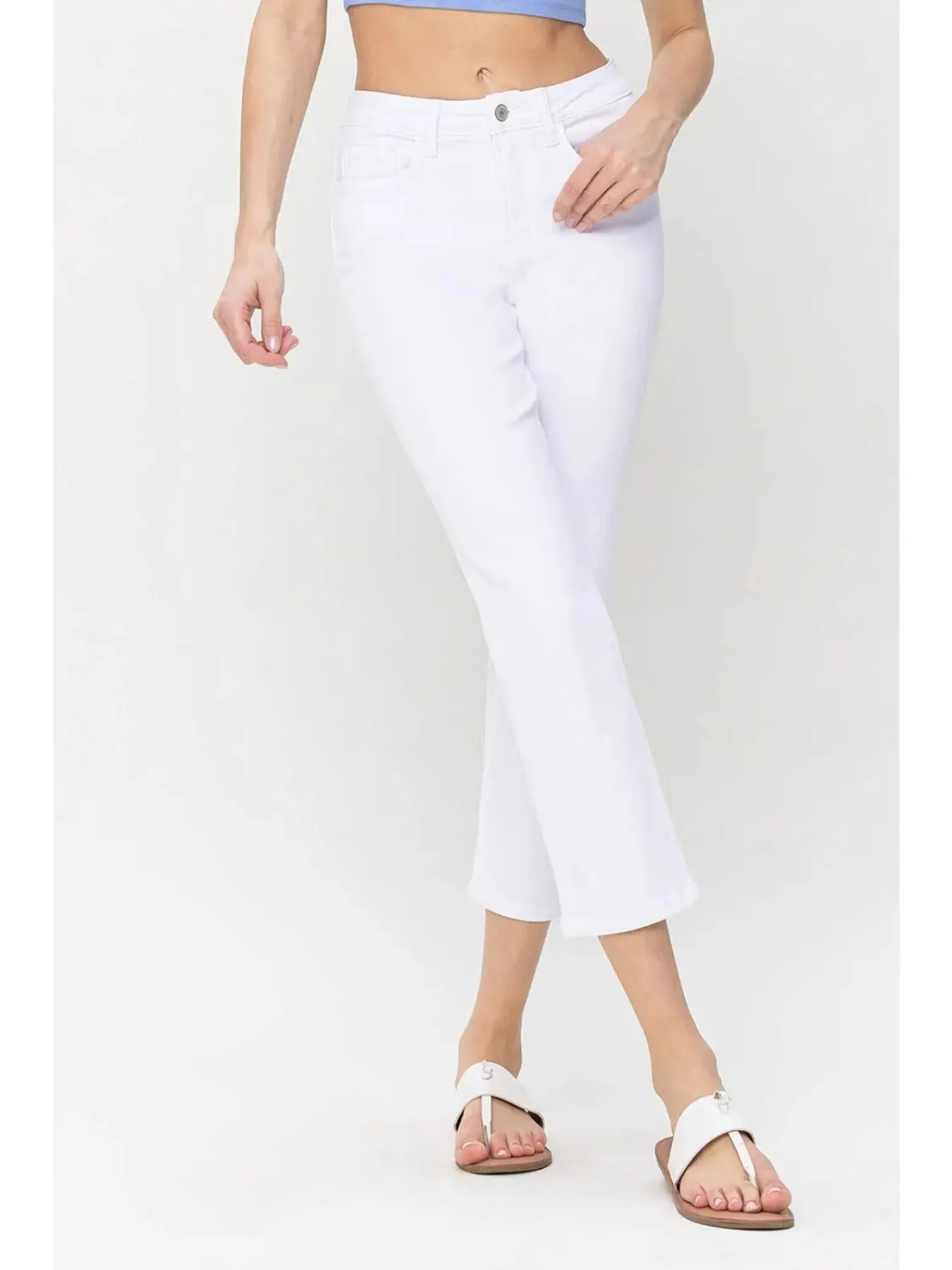 High Rise Crop Straight Jean
