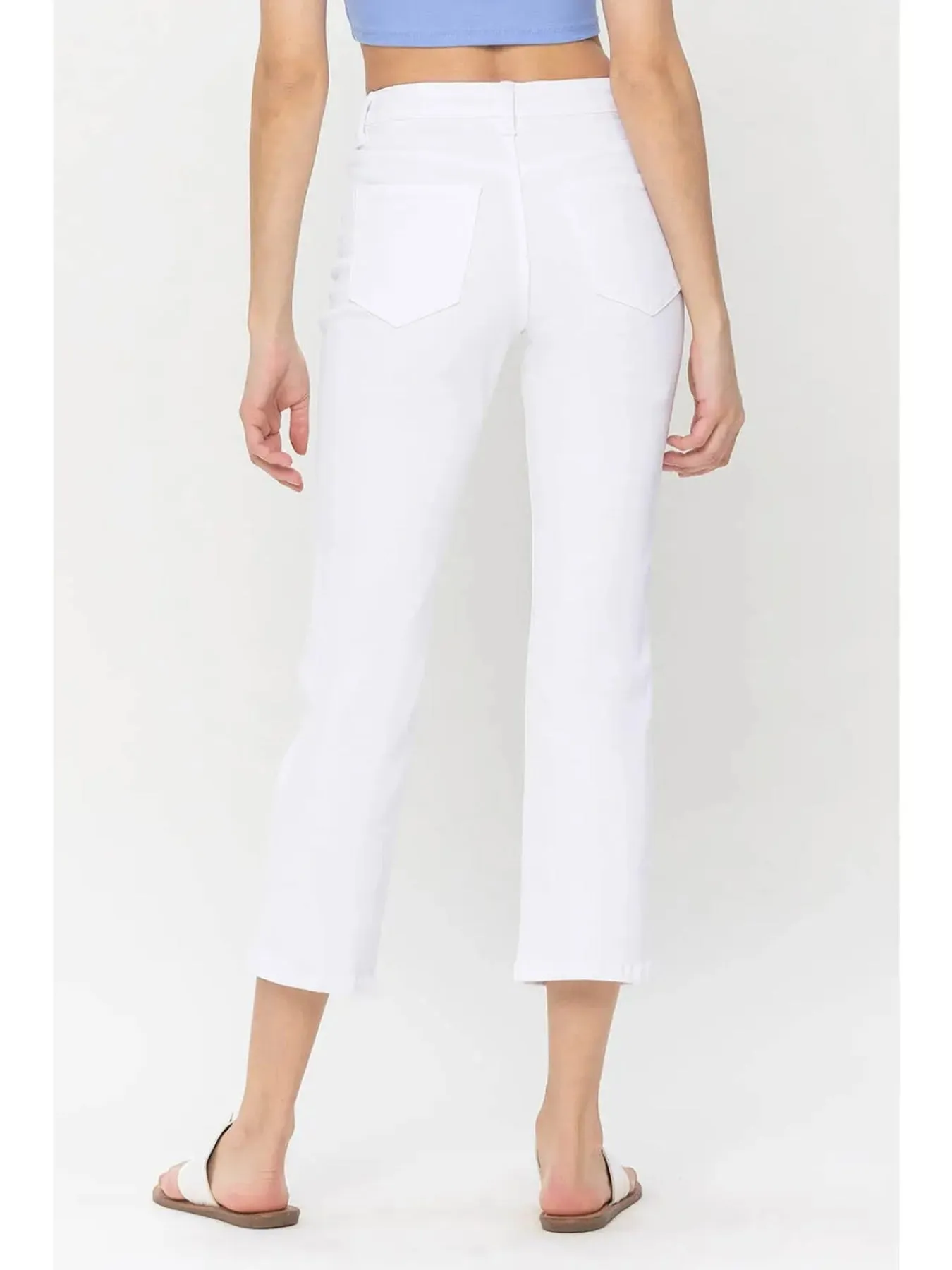 High Rise Crop Straight Jean