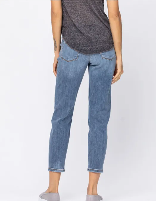 High Waist Distressed Slim Fit Judy Blue Jeans