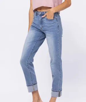 High Waist Vintage Wash Boyfriend Judy Blue Jeans