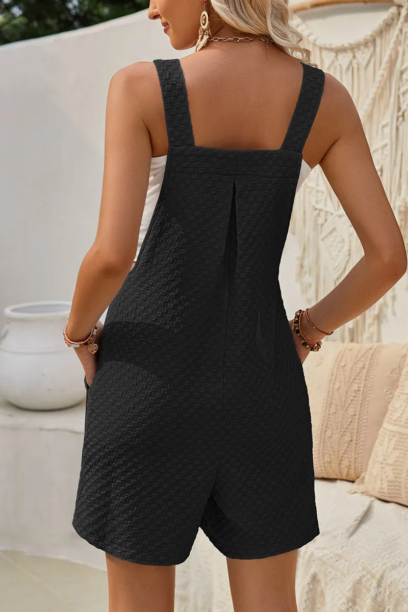 HJQ1017 Square Neck Pocket Romper