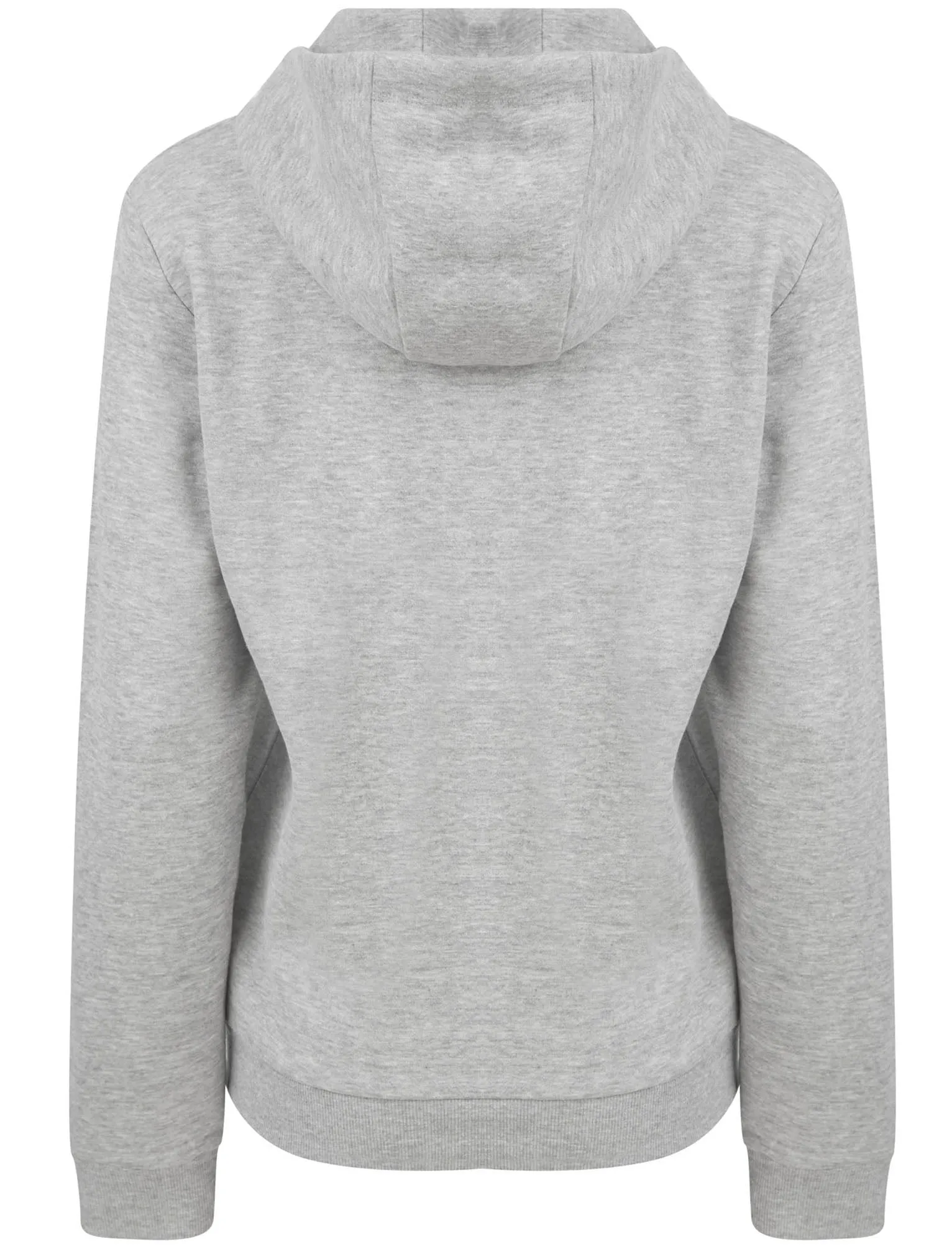Infinity Motif Brushback Fleece Pullover Hoodie in Light Grey Marl - Weekend Vibes