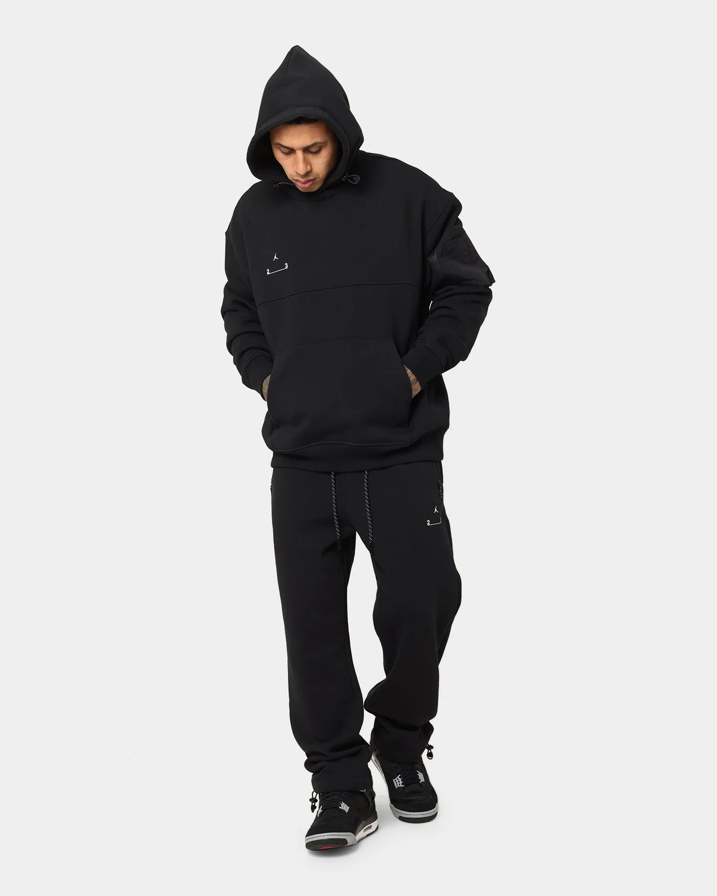 Jordan 23 Engineered Statement Fleece Pullover Hoodie Black/White