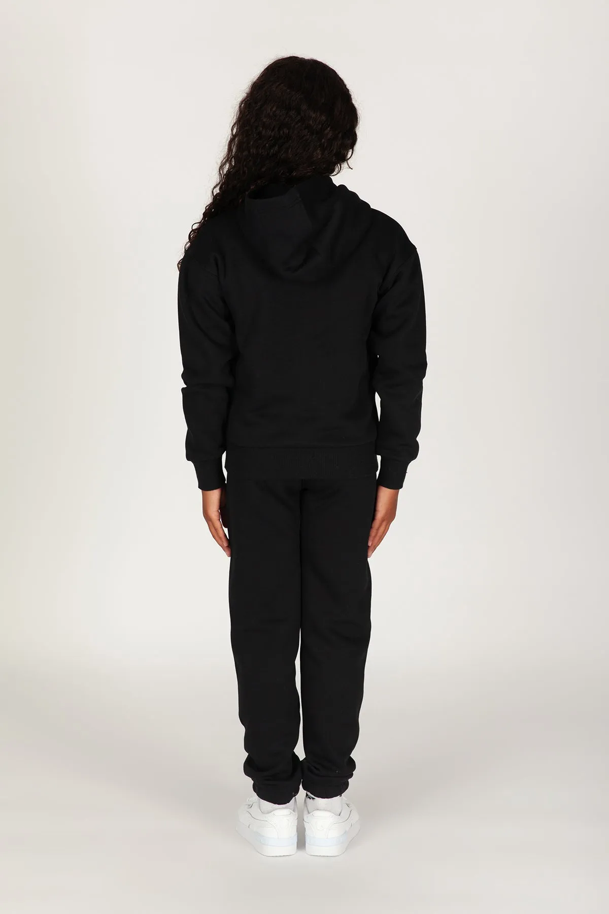 Kids Niki and Cooper fleece set in black