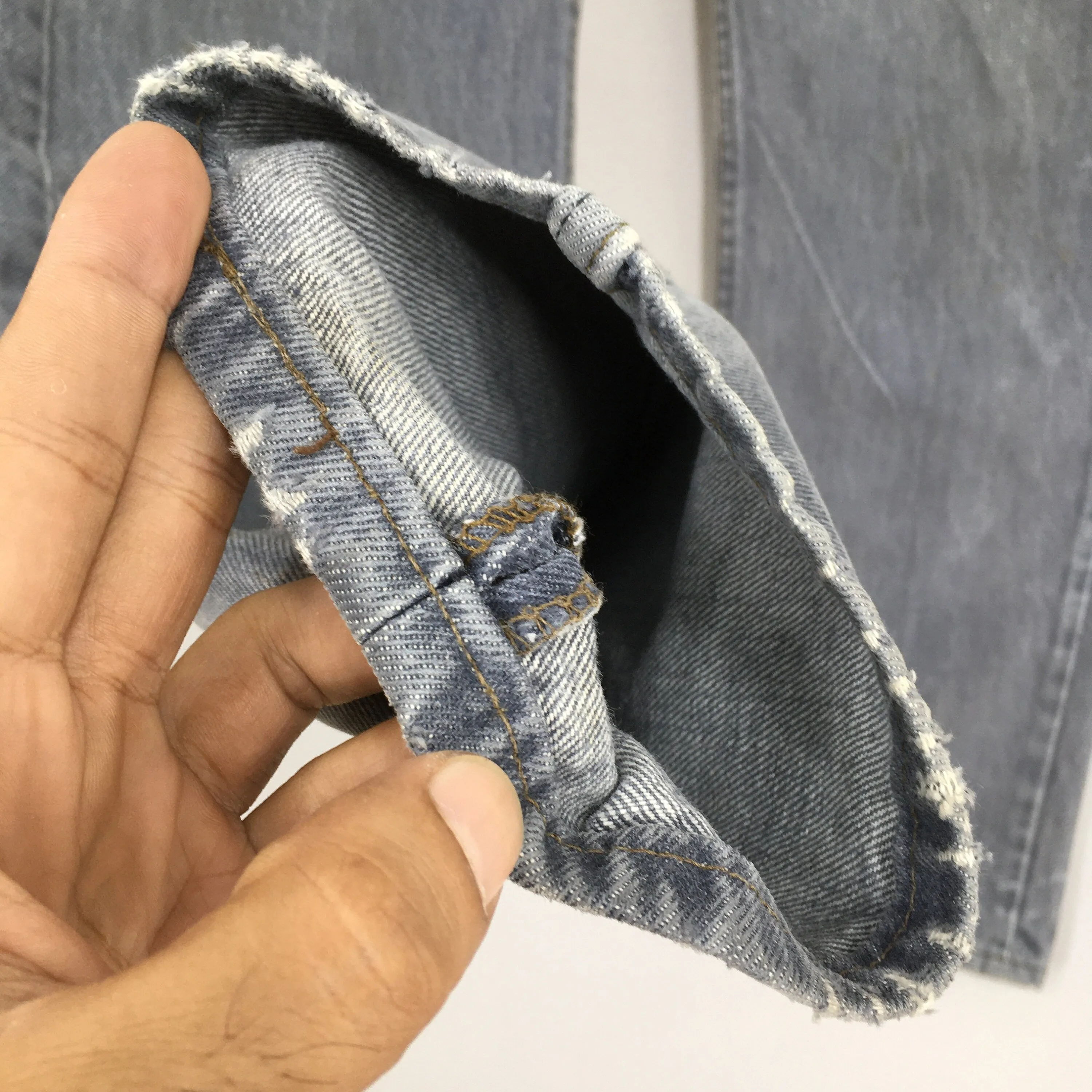 Levi's 501 Ash Gray Distressed Jeans Size 29x29.5