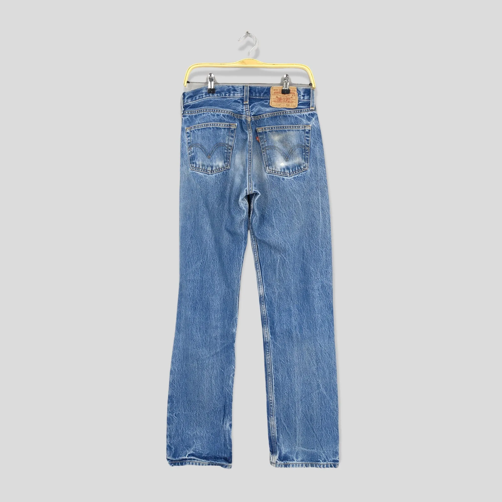 Levi's 501 Faded Dirty Blue Jeans Size 27x31