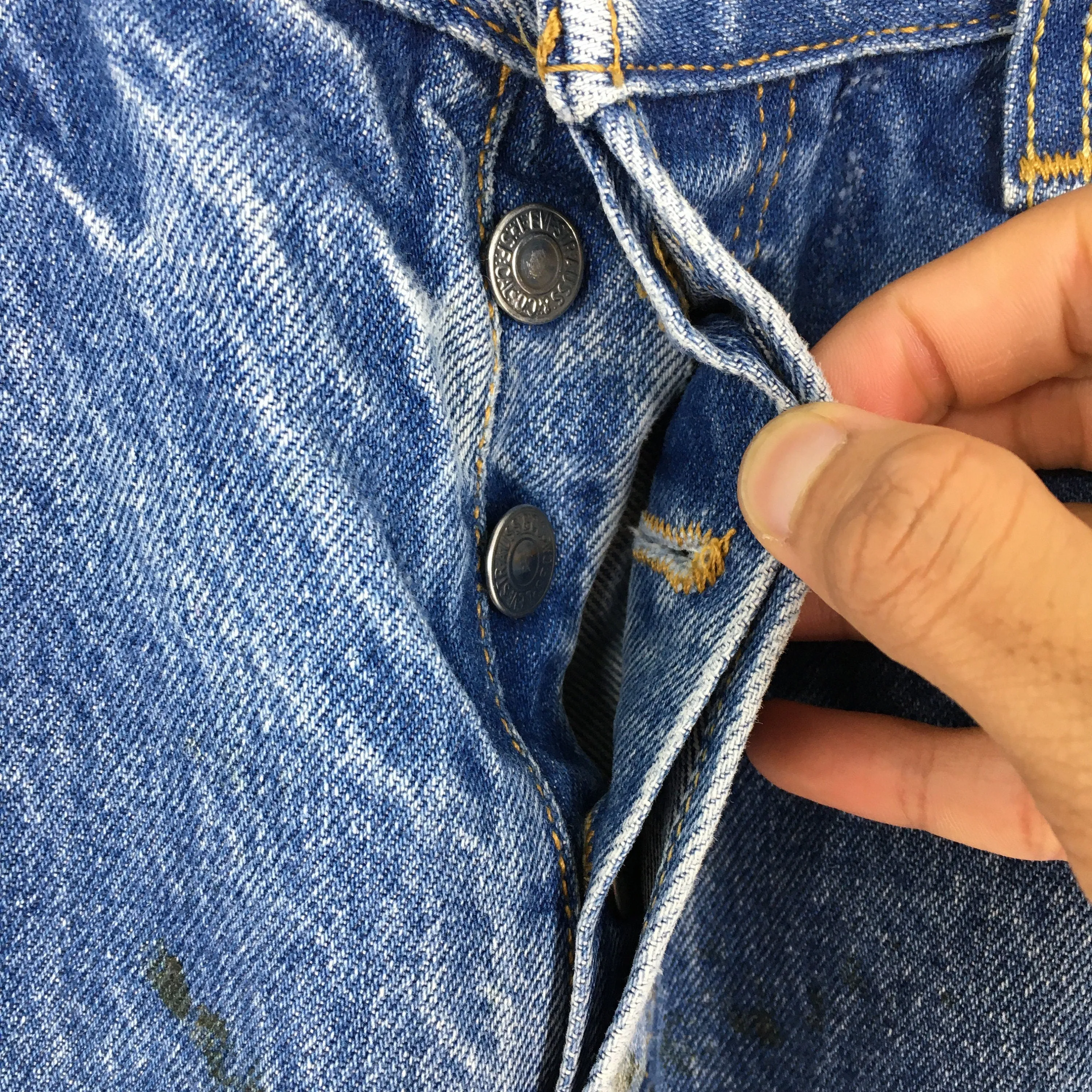 Levi's 501 Faded Dirty Blue Jeans Size 27x31