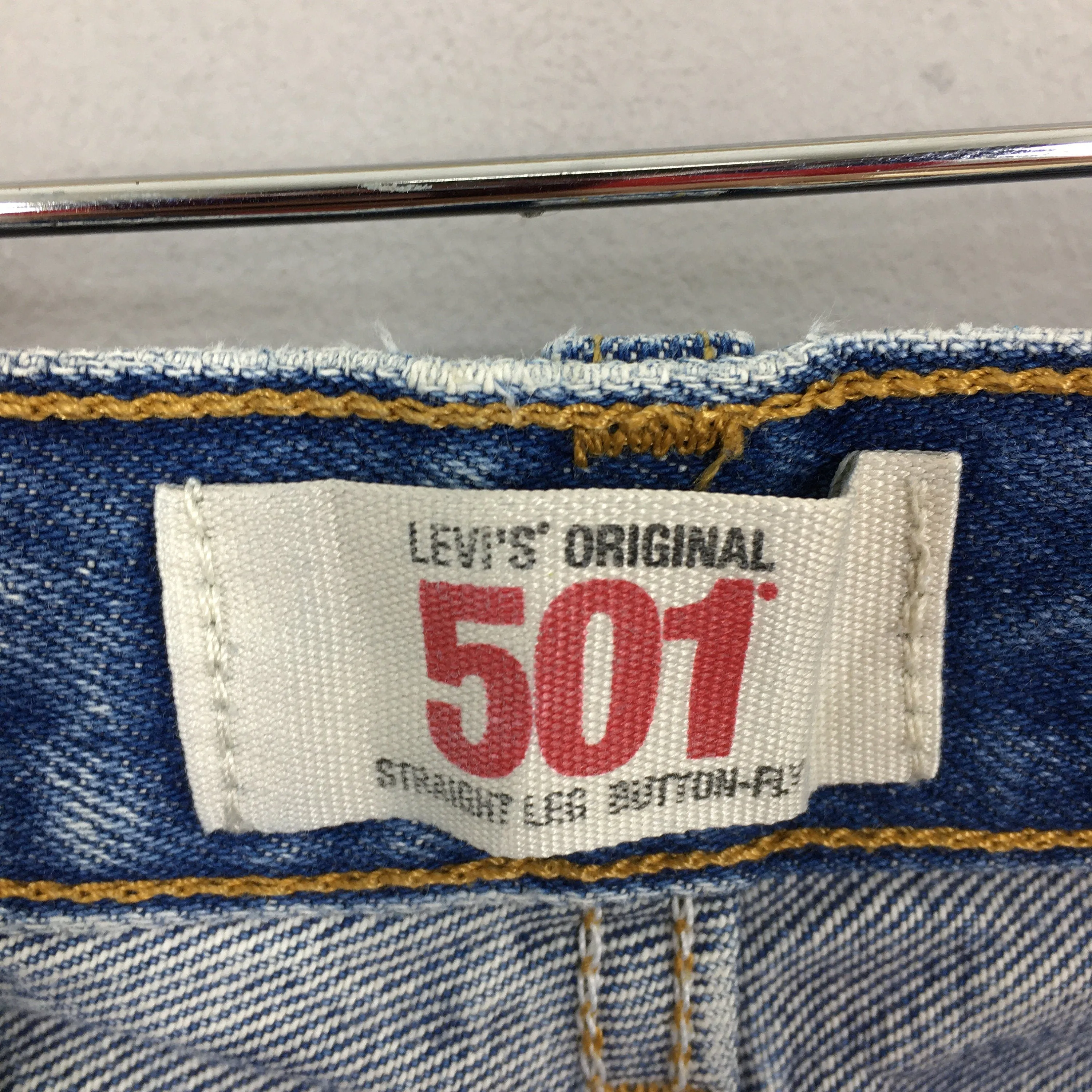Levi's 501 Faded Dirty Blue Jeans Size 27x31