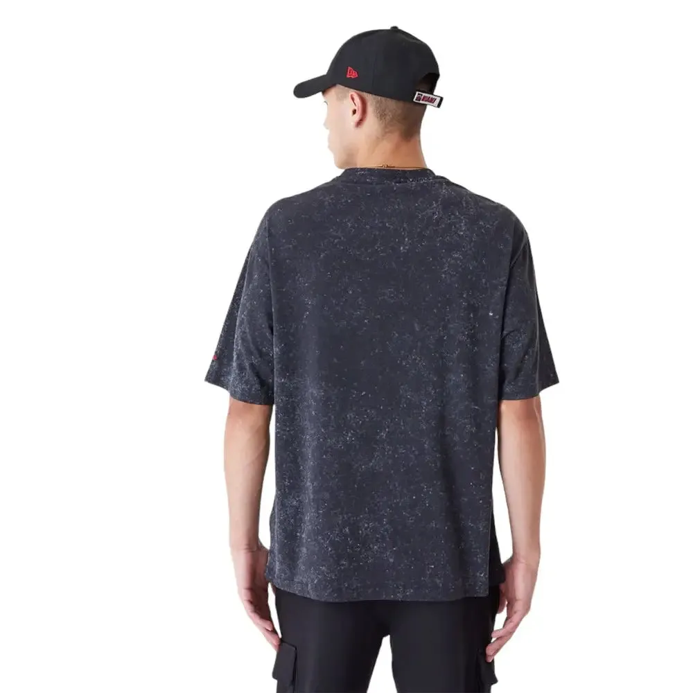 Miami Heat Nba Washed Black Oversized T-Shirt