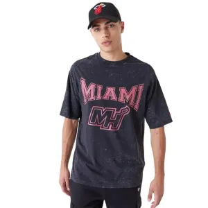Miami Heat Nba Washed Black Oversized T-Shirt
