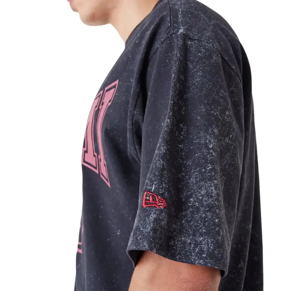 Miami Heat Nba Washed Black Oversized T-Shirt