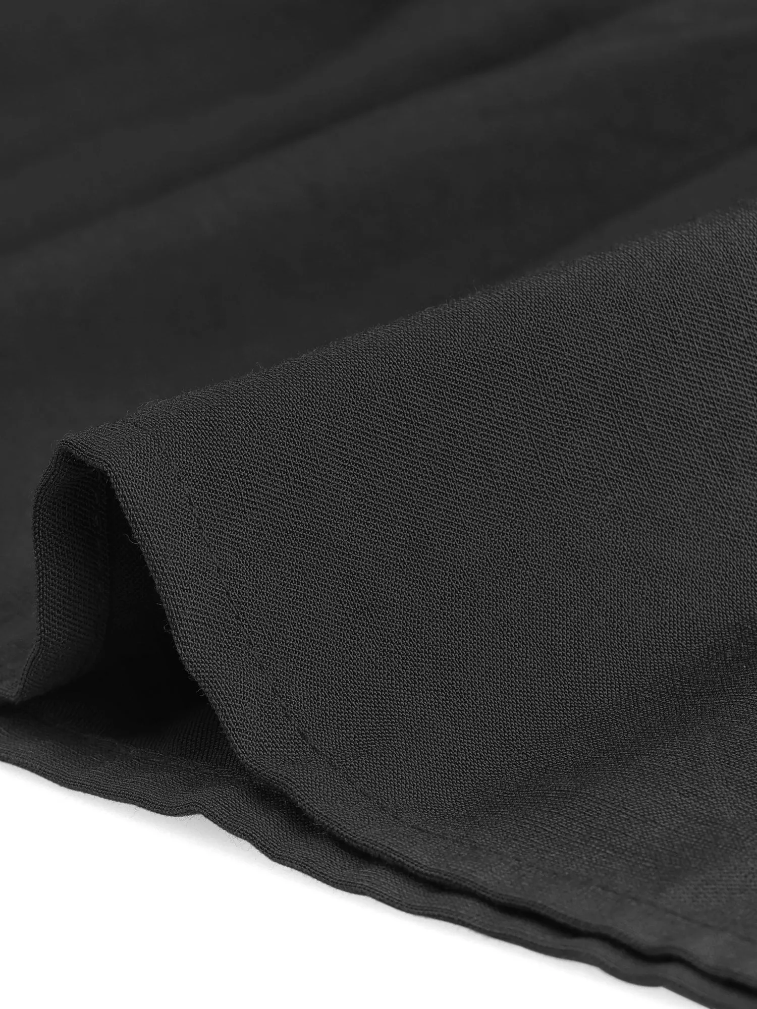 Midi Solid Elastic Waist Flare Tiered Long Pockets A-Line Skirt