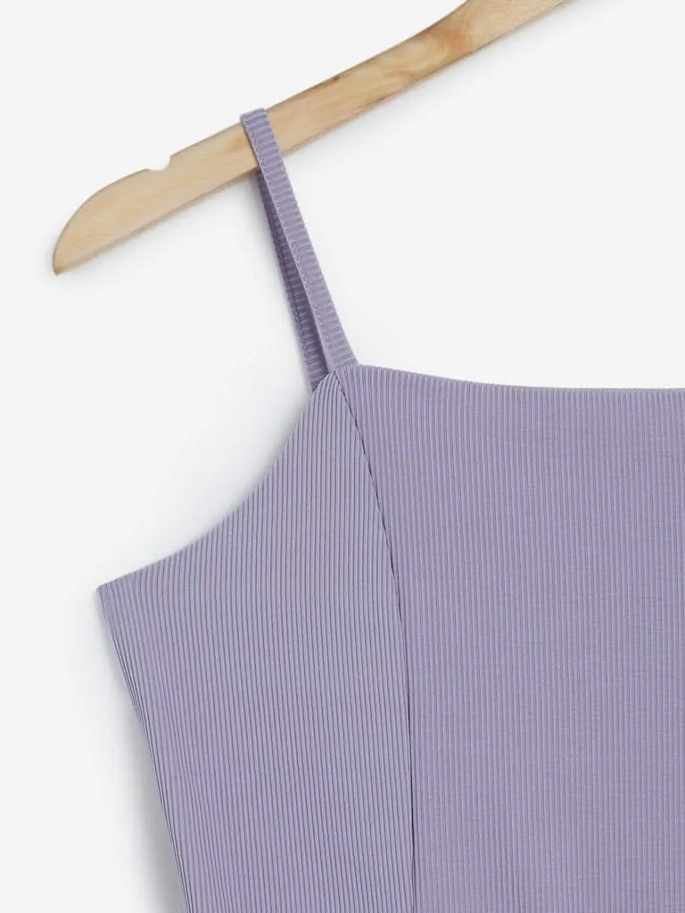 Nuon Lilac Ribbed Nelly Playsuit