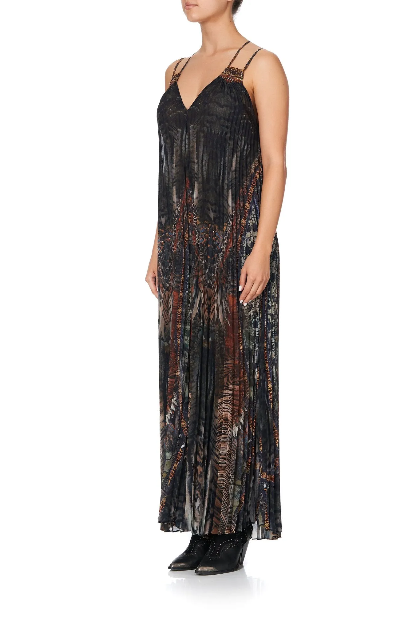 Pleated Jumpsuit W/ Yoke- Kakadu Calling