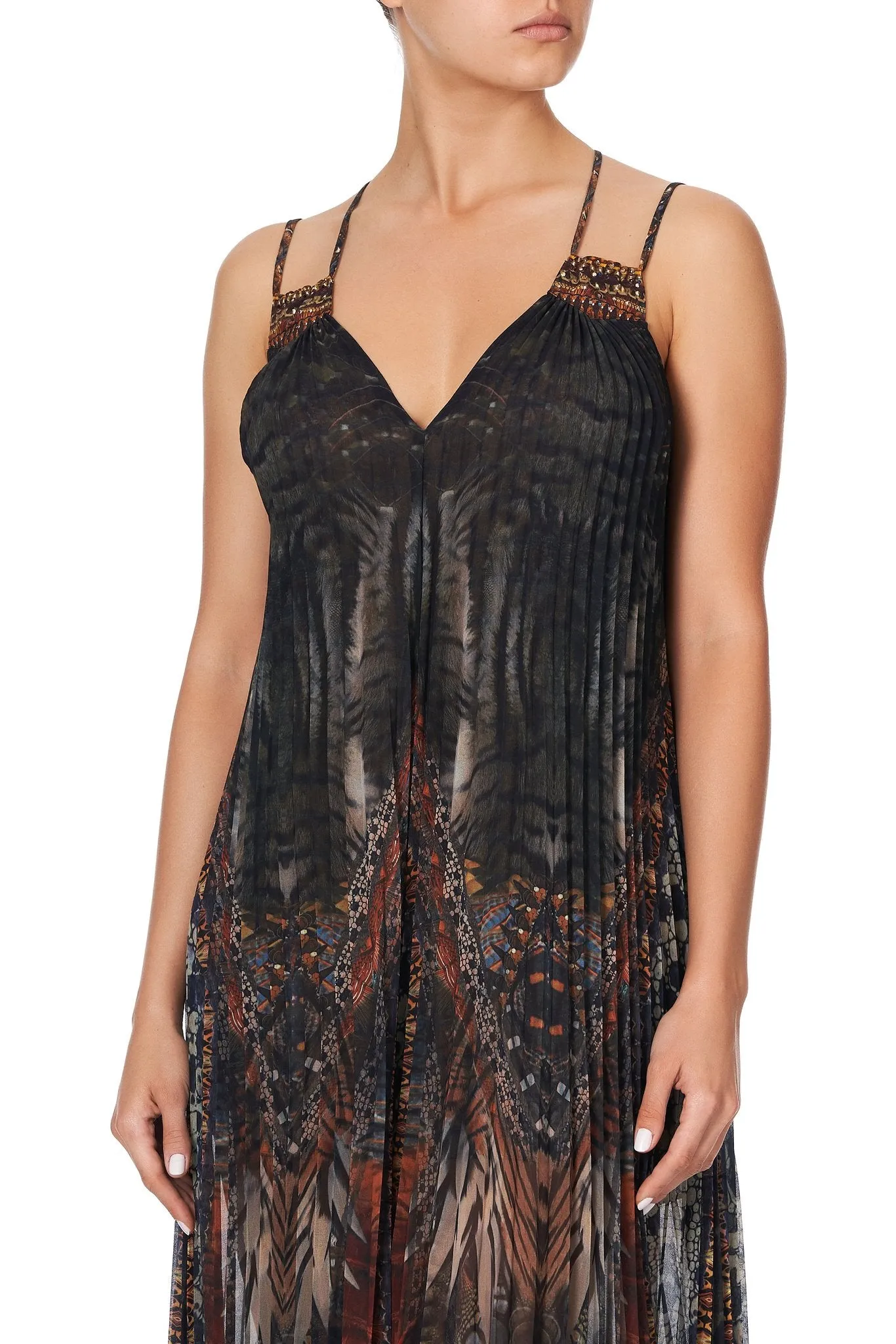 Pleated Jumpsuit W/ Yoke- Kakadu Calling