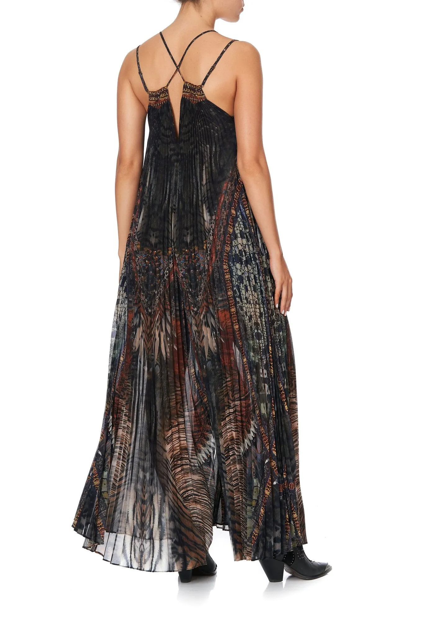 Pleated Jumpsuit W/ Yoke- Kakadu Calling