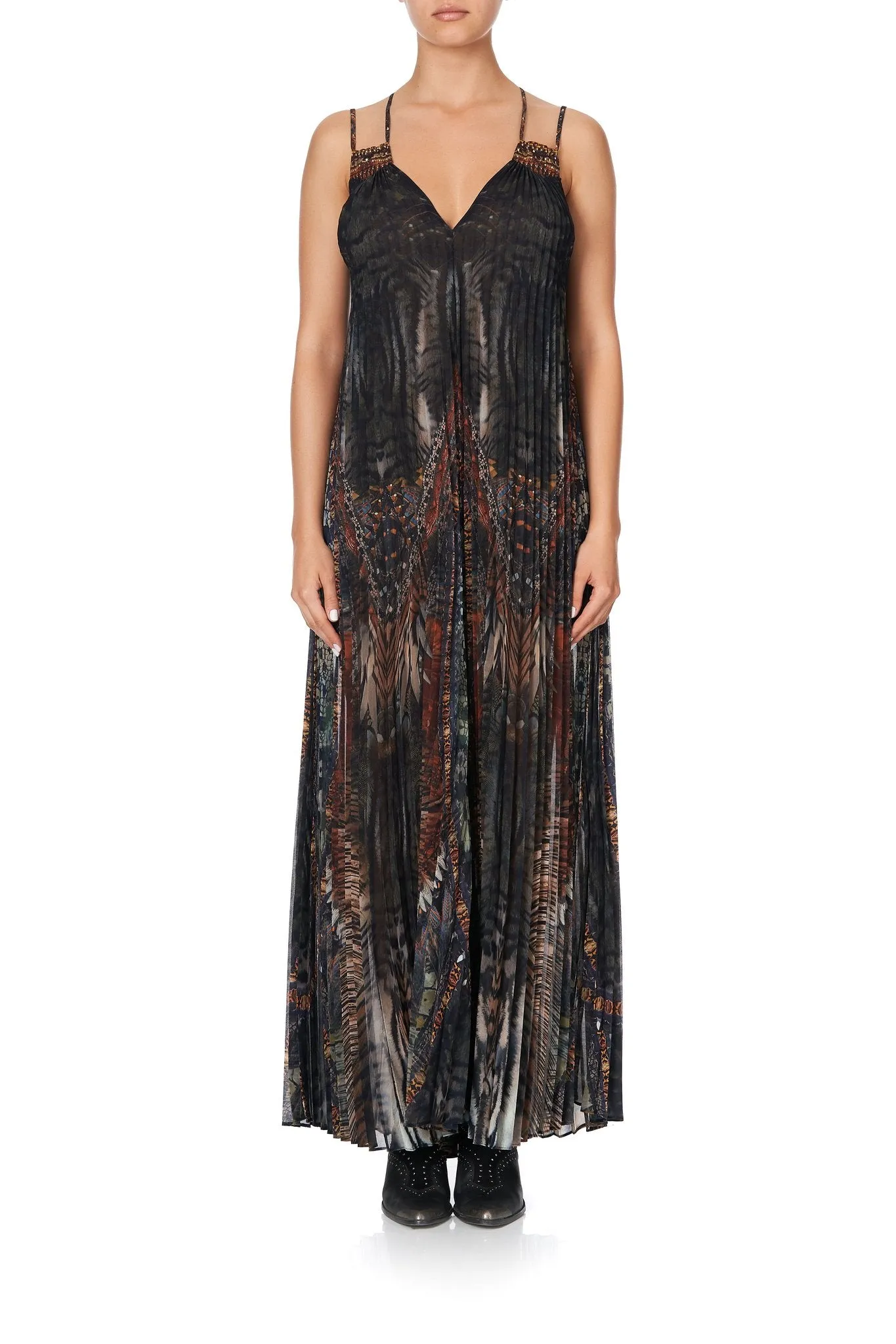Pleated Jumpsuit W/ Yoke- Kakadu Calling