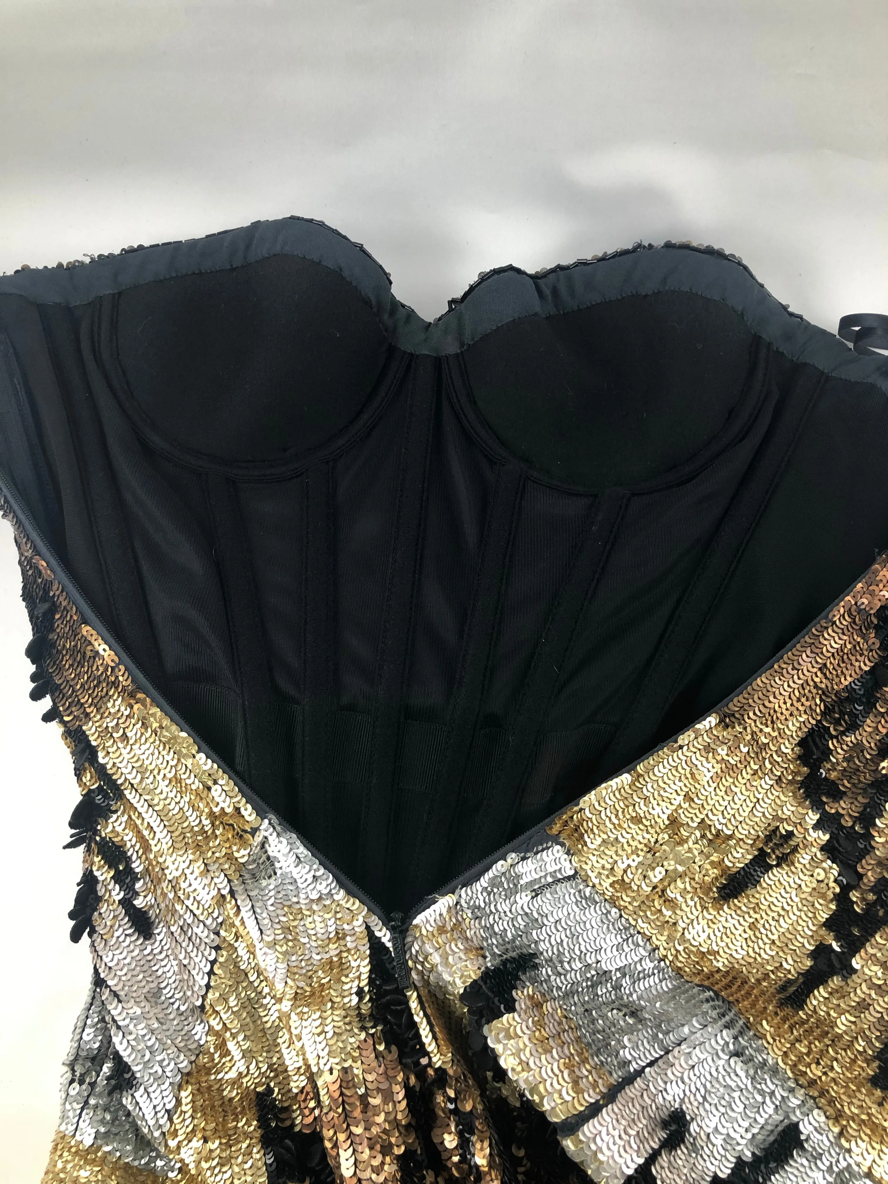 Roberto Cavalli - New with Tags Tiger Print Sequin Mini Dress - IT 42