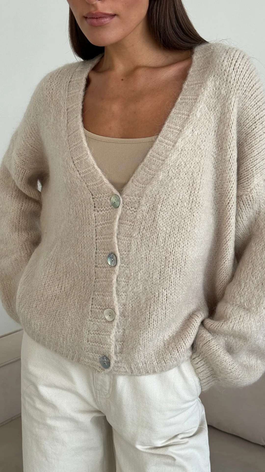 RUBY CARDIGAN - STONE