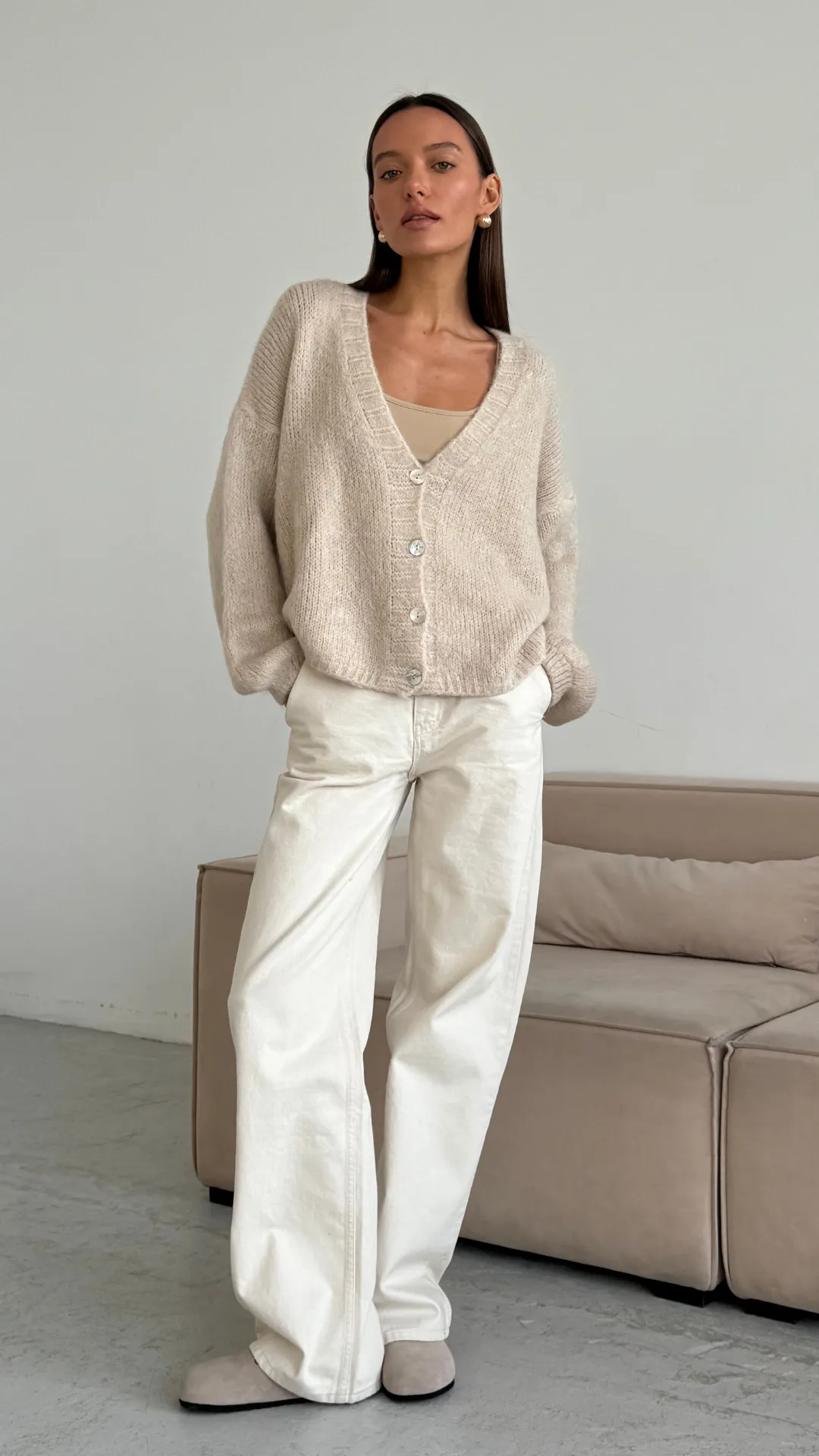 RUBY CARDIGAN - STONE