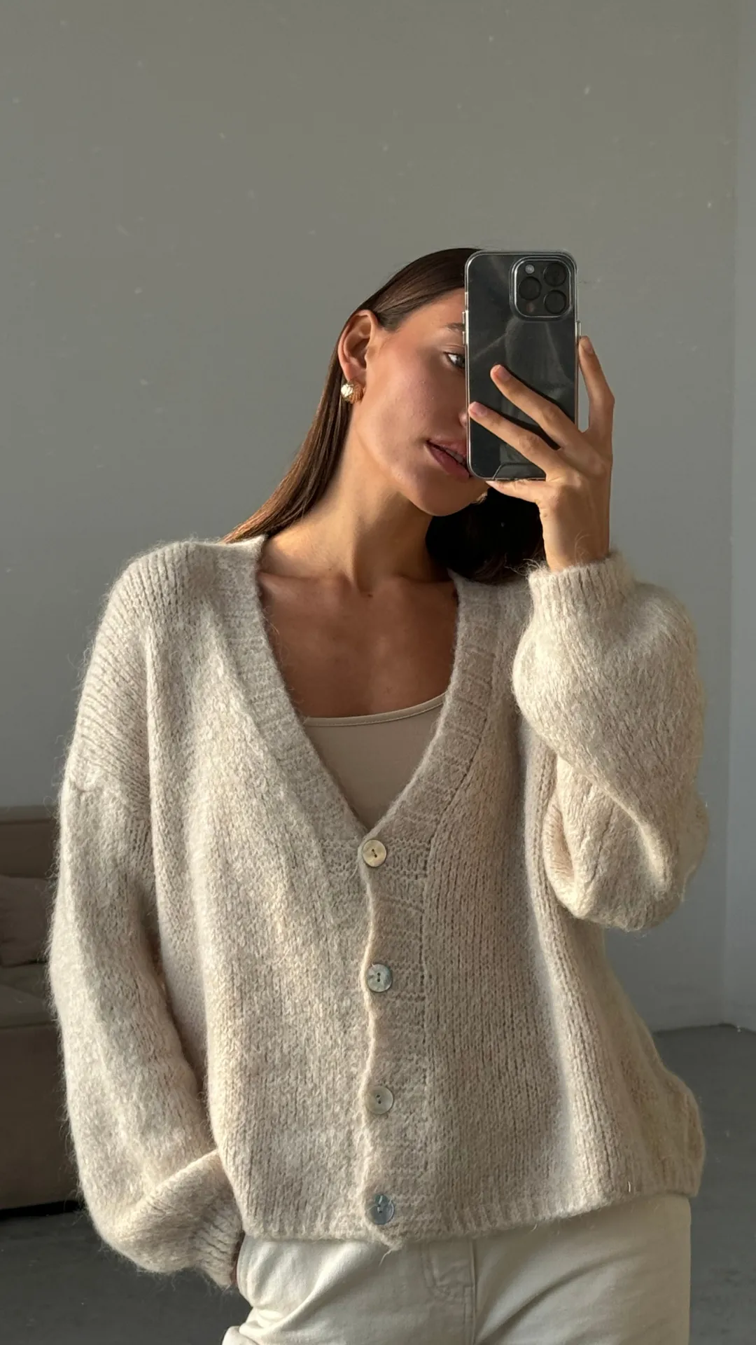 RUBY CARDIGAN - STONE