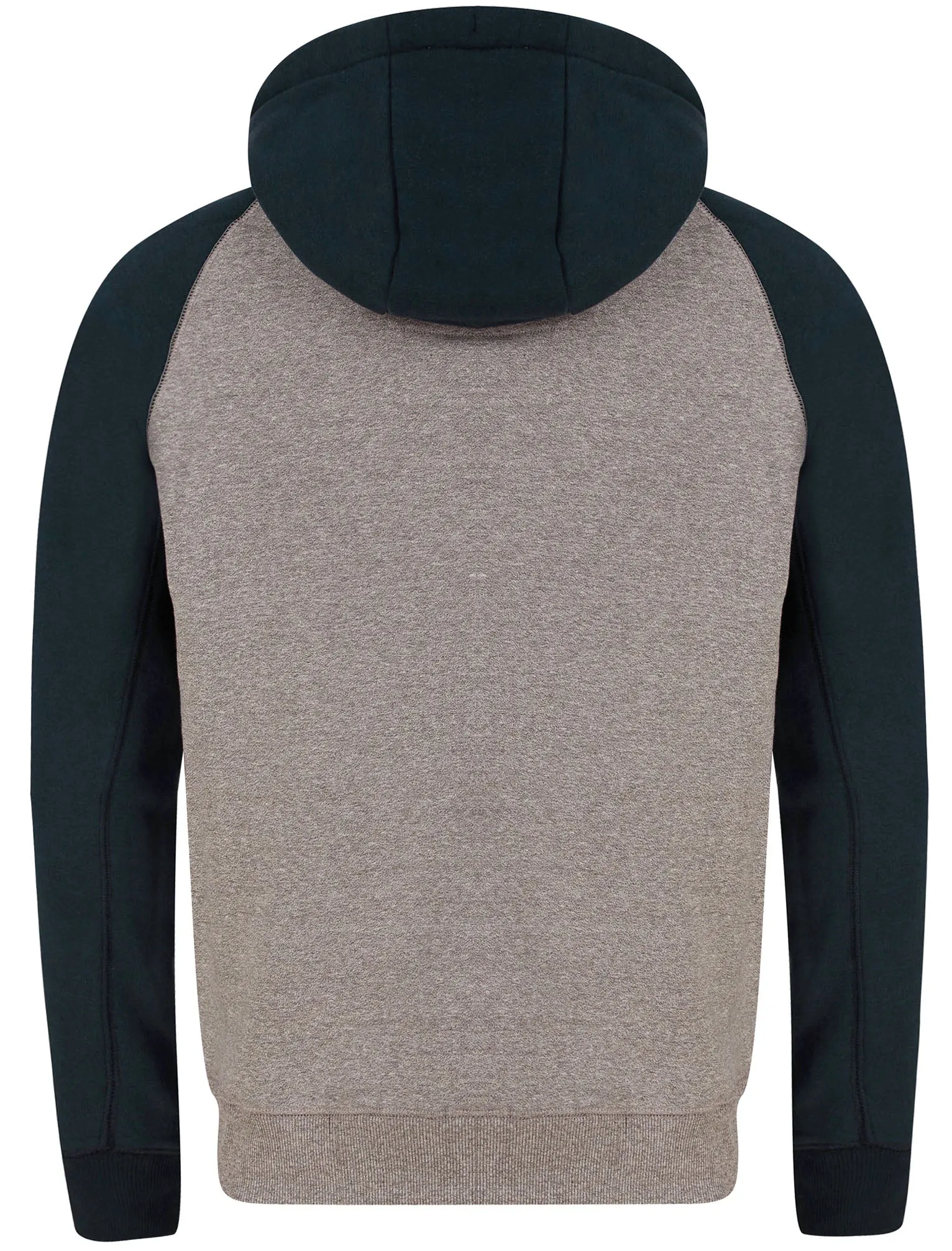 Scripture Motif Raglan Sleeve Pullover Hoodie with Borg Lined Hood in Sky Captain Navy - Tokyo Laundry