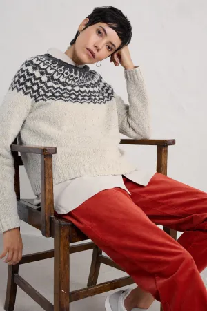 Seasalt Port Kinnis Jumper in Wag Tail Aran Onyx