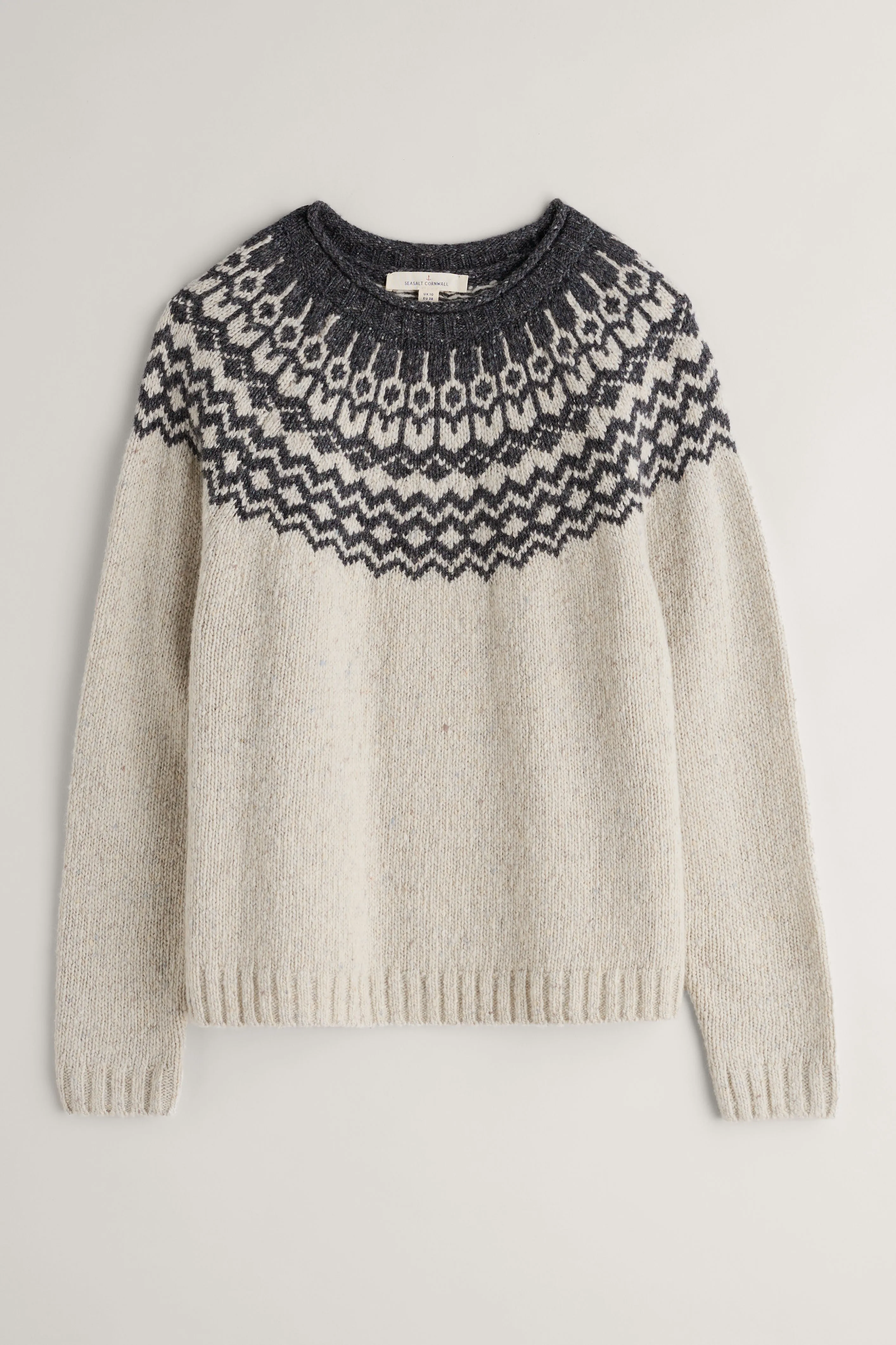 Seasalt Port Kinnis Jumper in Wag Tail Aran Onyx