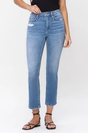 Serenity High Rise Slim Straight Jeans