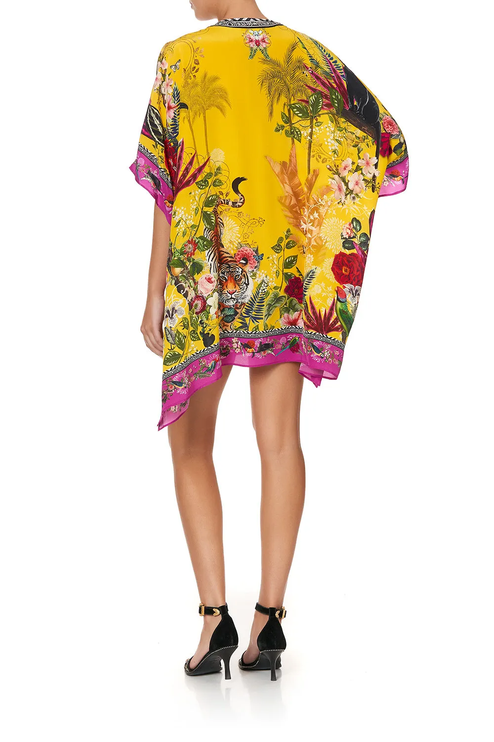 SHORT LACE UP KAFTAN SAFFRON MOON