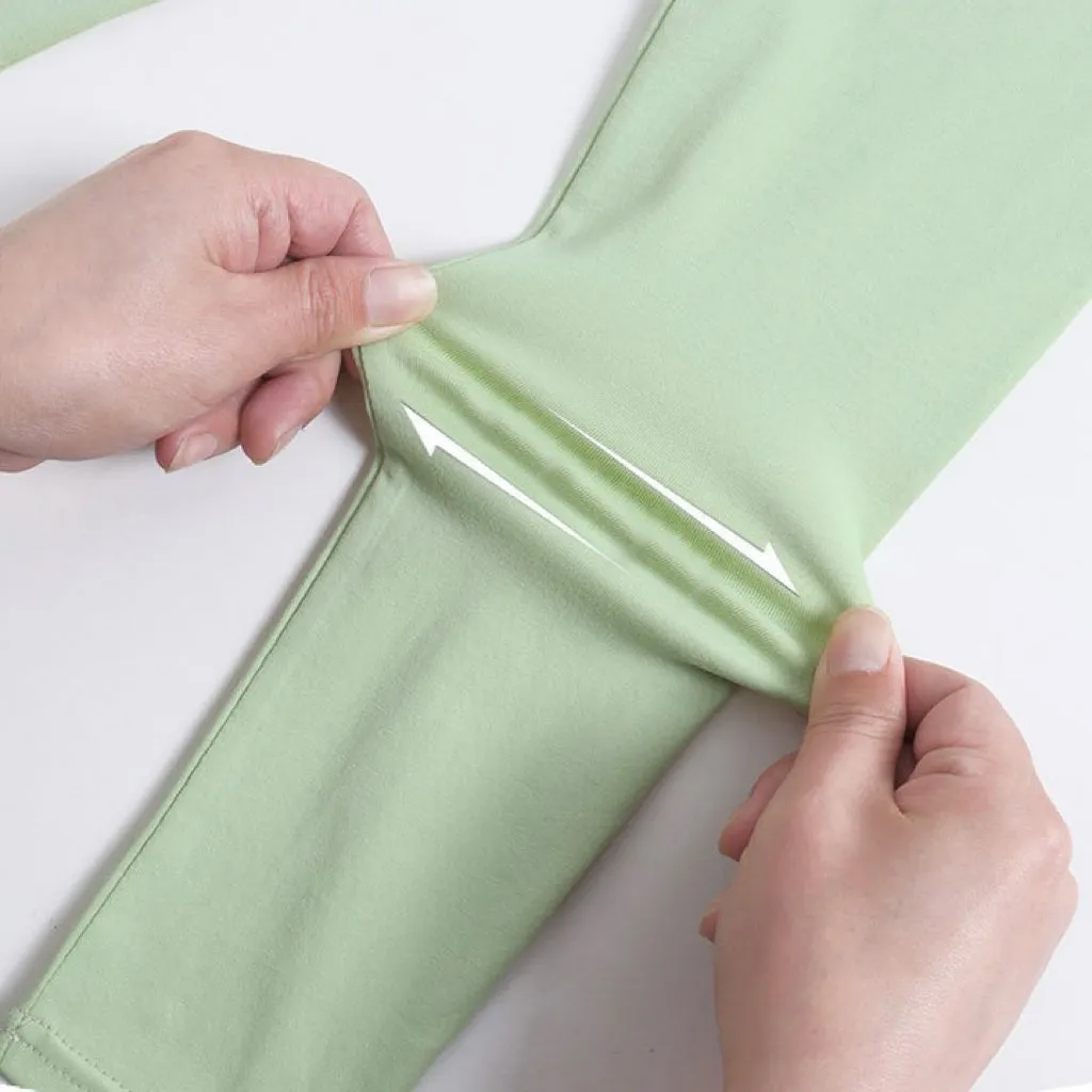 Solid Color Pleated S/S Skirt Leggings