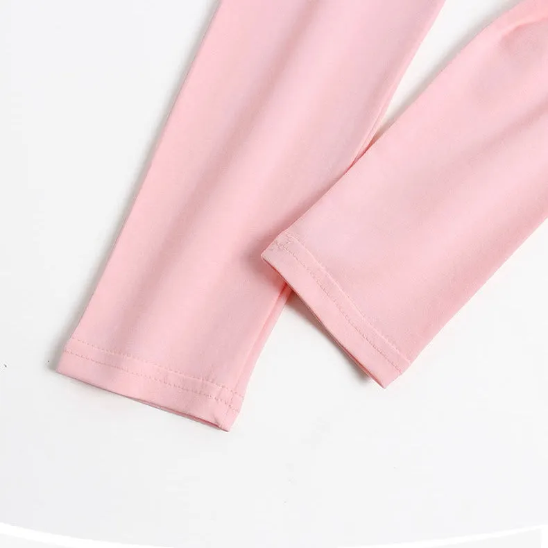 Solid Color Pleated S/S Skirt Leggings