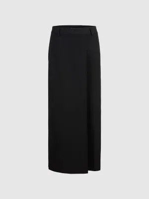 Tailored Midi A-Line Skirt