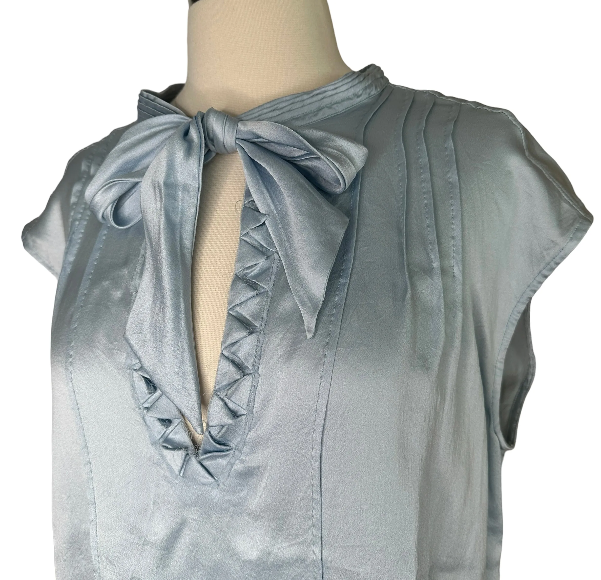 Vintage Silk Blue Top - M